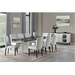 ACME Carena Wood and Tempered Glass 3-Drawer Rectangular Server in White/Brown
