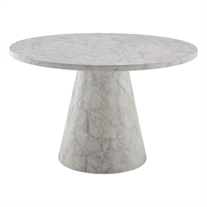 ACME Kacey Contemporary Wood 47&quotDia Round Dining Table in Engineered Stone