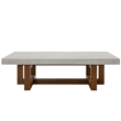 ACME Keven Transitional Wood Rectangular Coffee Table in Walnut/Gray