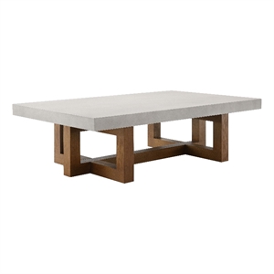 ACME Keven Transitional Wood Rectangular Coffee Table in Walnut/Gray