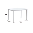 ACME Fidelity 5 Piece Wood/Fabric Dining Set in Brown & White