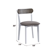 ACME Fidelity 5 Piece Wood/Fabric Dining Set in Brown & White