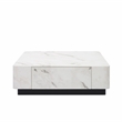 ACME Fritzy Contemporary Wood Square Coffee Table in White Engineered Stone