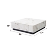 ACME Fritzy Contemporary Wood Square Coffee Table in White Engineered Stone