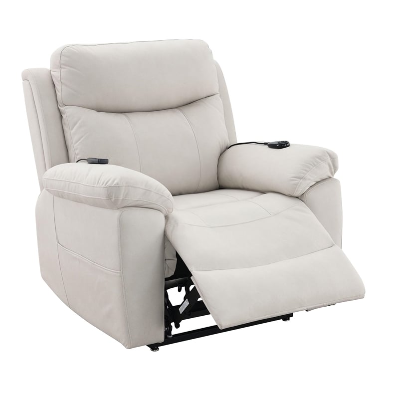 ACME Chriki Microfiber Upholstered Power Recliner with Lift & Massage in Beige