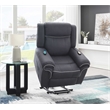 ACME Domana Microfiber Power Recliner with Lift & Heating & Massage in Dark Blue