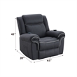 ACME Domana Microfiber Power Recliner with Lift & Heating & Massage in Dark Blue