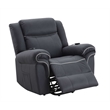 ACME Domana Microfiber Power Recliner with Lift & Heating & Massage in Dark Blue
