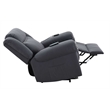 ACME Domana Microfiber Power Recliner with Lift & Heating & Massage in Dark Blue