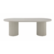 ACME Laela Contemporary Wood Oval Dining Table in Bone White