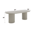 ACME Laela Contemporary Wood Oval Dining Table in Bone White