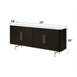 ACME Clayten Wood & Artificial Marble Server in White & Espresso