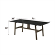 ACME Destin Contemporary Wood & Tempered Ceramic Dining Table in Walnut