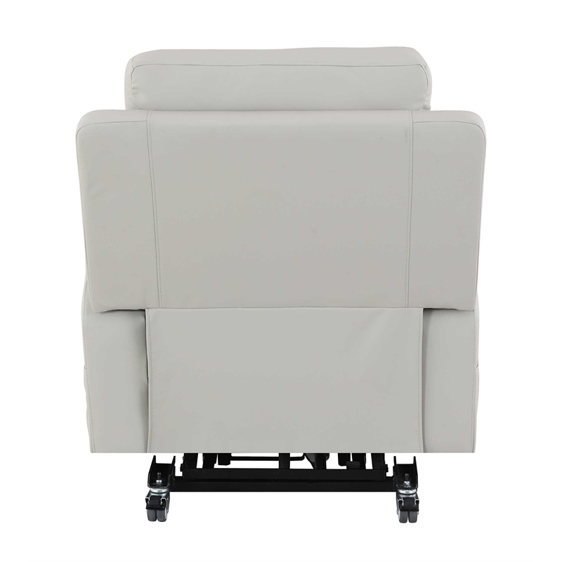 ACME Marsha Faux Leather Power Recliner with Lift & Massage in Light Gray