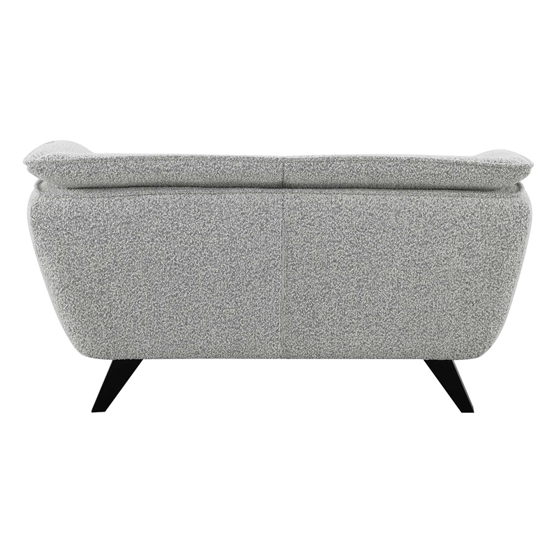 ACME Nayeli Wood & Boucle Fabric Upholstered Loveseat in Light Gray