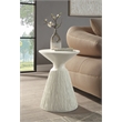ACME Duane Environmental Friendly Cement Concrete Accent Table in Natural White