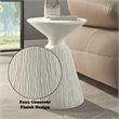 ACME Duane Environmental Friendly Cement Concrete Accent Table in Natural White