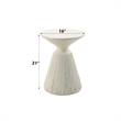 ACME Duane Environmental Friendly Cement Concrete Accent Table in Natural White