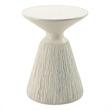ACME Duane Environmental Friendly Cement Concrete Accent Table in Natural White
