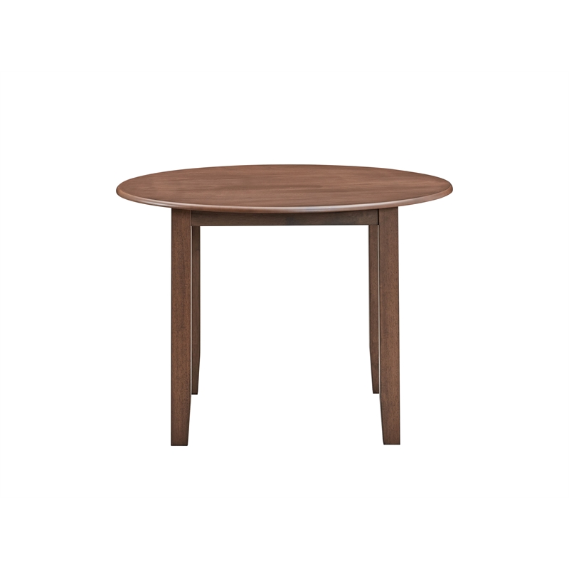 ACME Ferris Transitional Rubber Wood Round Dining Table in Brown