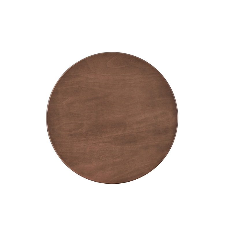 ACME Ferris Transitional Rubber Wood Round Dining Table in Brown