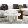 ACME Sanat Contemporary MDF Wood & Veneer Round End Table in Brown