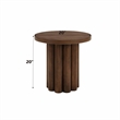 ACME Sanat Contemporary MDF Wood & Veneer Round End Table in Brown