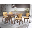 ACME Sarha Scandinavian Wood Rectangular Dining Table in Walnut