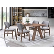 ACME Sarha Scandinavian Wood Rectangular Dining Table in Walnut