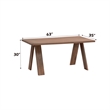 ACME Sarha Scandinavian Wood Rectangular Dining Table in Walnut