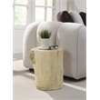 ACME Gene Environmental Friendly Cement Concrete Accent Table in Natural Brown