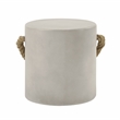 ACME Gene Environmental Friendly Cement Concrete Accent Table in Natural Gray