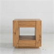 ACME Harlan Contemporary Wood 2-Drawer Square End Table in Oak