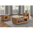 ACME Harlan Contemporary Wood 2-Drawer Square End Table in Oak