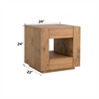 ACME Harlan Contemporary Wood 2-Drawer Square End Table in Oak