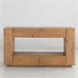 ACME Harlan Contemporary Wood 4-Drawer Rectangular Sofa Table in Oak