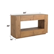 ACME Harlan Contemporary Wood 4-Drawer Rectangular Sofa Table in Oak