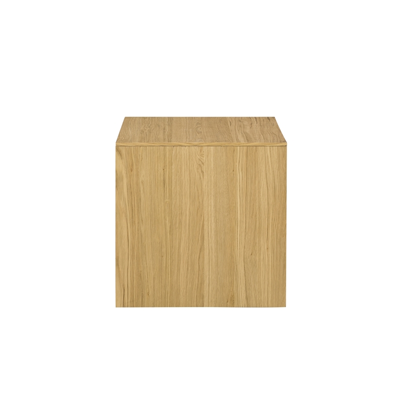 ACME Harold Contemporary Wood Square End Table in Natural Oak