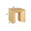 ACME Harold Contemporary Wood Square End Table in Natural Oak