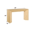 ACME Harold Contemporary Wood Rectangular Sofa Table in Natural Oak