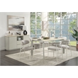 ACME Ingram Contemporary Metal & Wood Server with Ceramic Top in Light Gray
