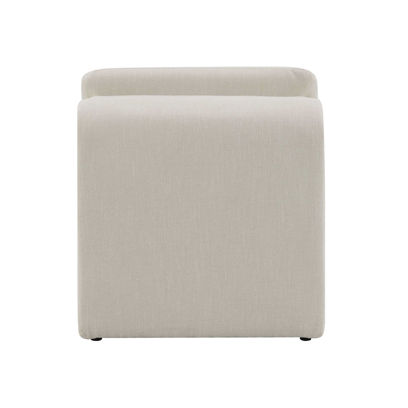 ACME Jaeda Wood & Boucle Fabric Upholstered Accent Chair in Ivory