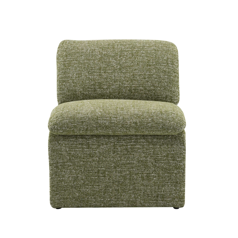 ACME Jaeda Wood & Boucle Fabric Upholstered Accent Chair in Green