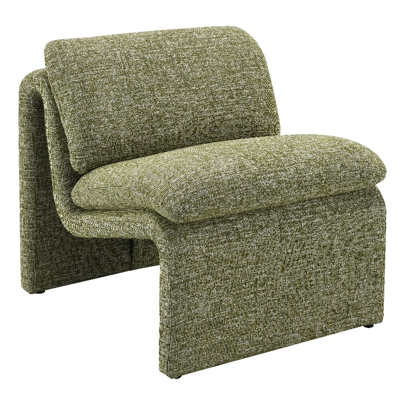 ACME Jaeda Wood & Boucle Fabric Upholstered Accent Chair in Green