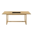 ACME Blayde Wood Rectangular Dining Table with Center Storage in Natural