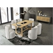 ACME Blayde Wood 3-Door Server with Storage in Light Gray and Natural