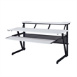 ACME Saida MDF Wood and Metal Rectangular Music Desk in White and Black