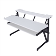 ACME Saida MDF Wood and Metal Rectangular Music Desk in White and Black