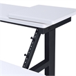 ACME Saida MDF Wood and Metal Rectangular Music Desk in White and Black