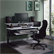 ACME Saida MDF Wood and Metal Rectangular Music Desk in White and Black
